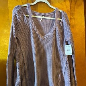 Free People Cold Shoulder Top/Sweater